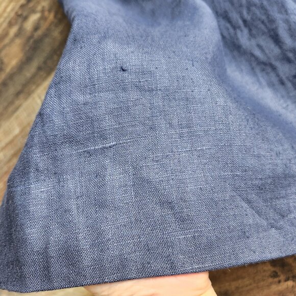 Vintage Ralph Lauren Blue Label USA Linen Side-Button Midi Pencil Skirt Blue - Picture 6 of 12